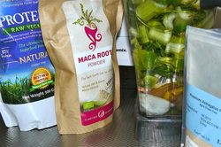 green smoothie with maca & protein